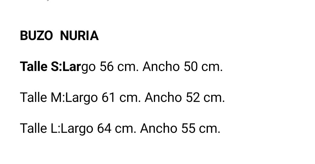 Buzo Nuria