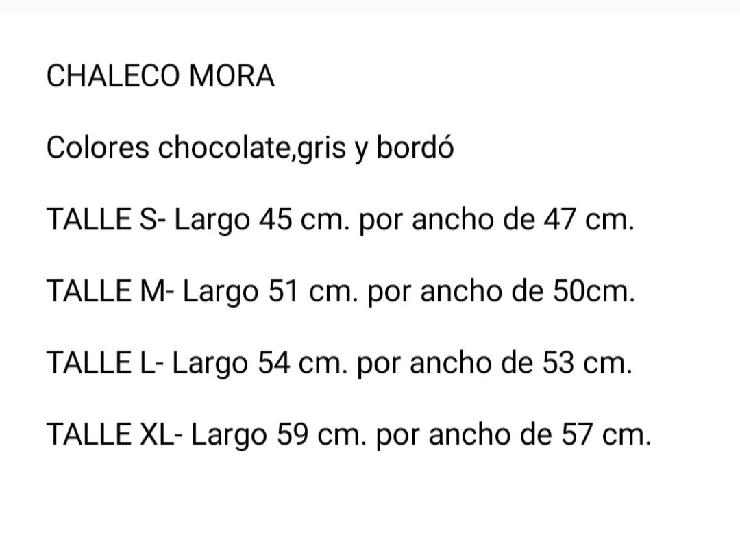 Chaleco Mora