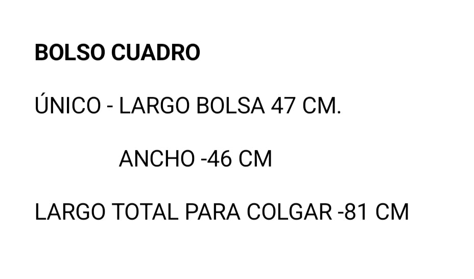 Bolso cuadros al crochet