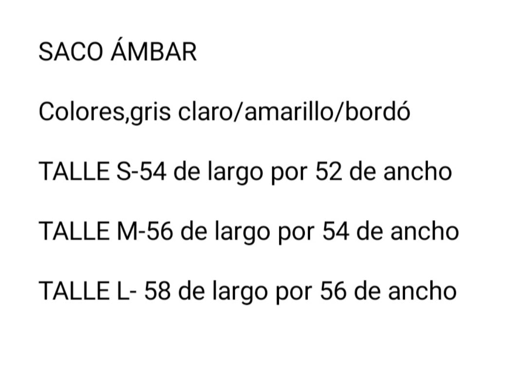Saco Ámbar